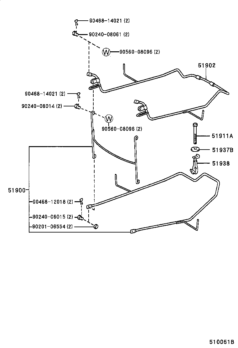 51938-28090 LOCK, SPARE WHEEL CARRIER product image