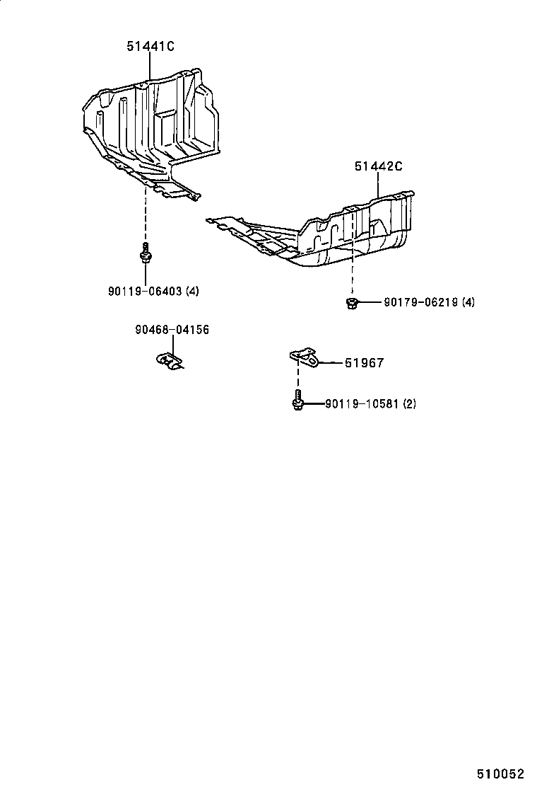 51442-0A010 COVER, ENGINE UNDER, LH product image