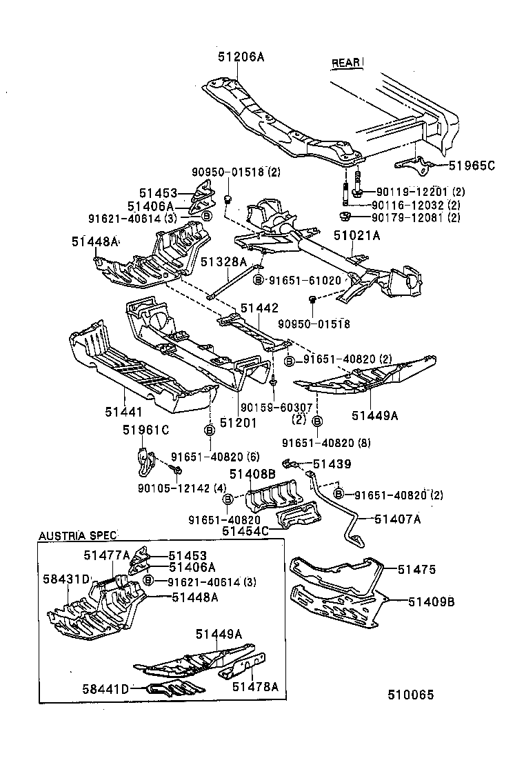 51201-95D05 CROSSMEMBER SUB-ASSY, FRONT SUSPENSION product image