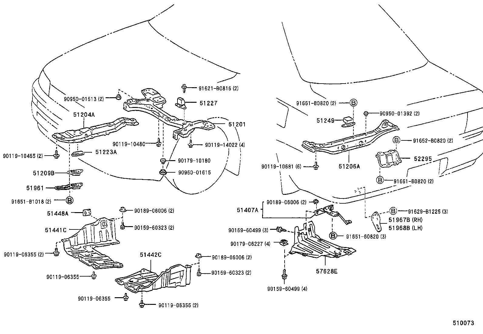 51407-12010 COVER SUB-ASSY, ENGINE UNDER, NO.3 product image