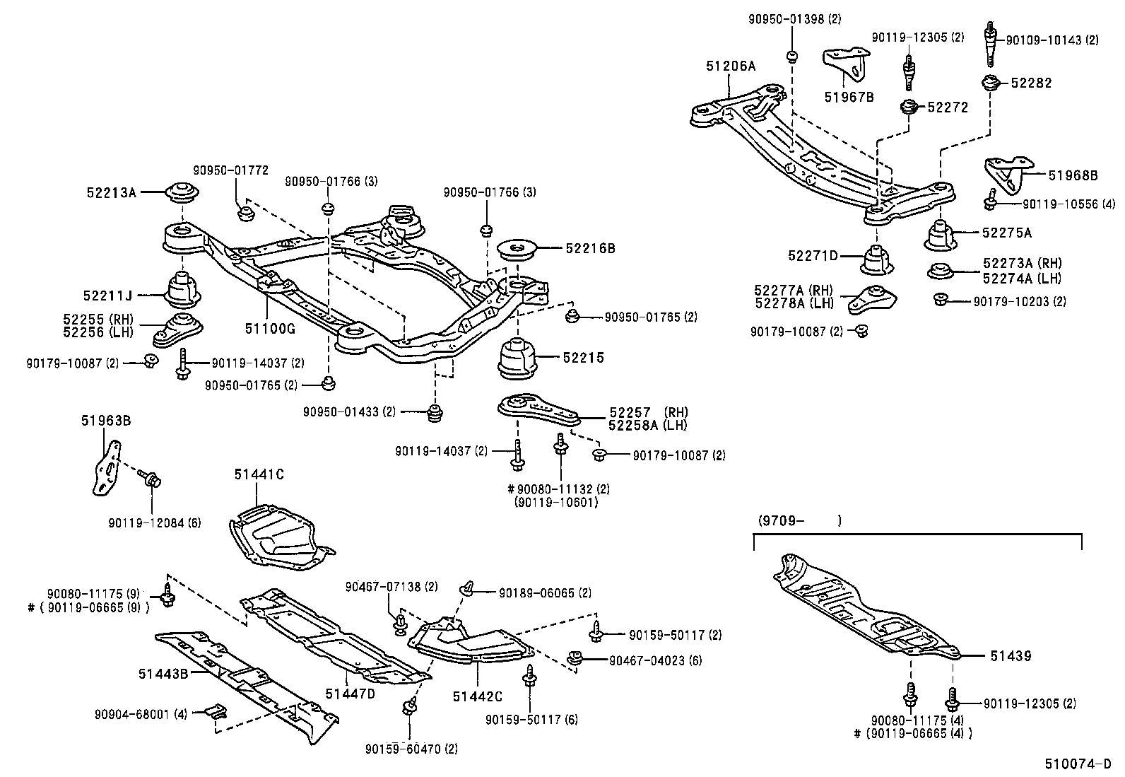 51100-06020 FRAME ASSY, FRONT product image
