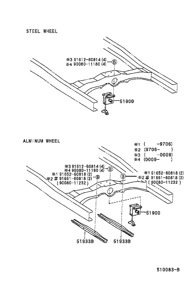 Toyota 51900-04030 CARRIER ASSY, SPARE WHEEL
