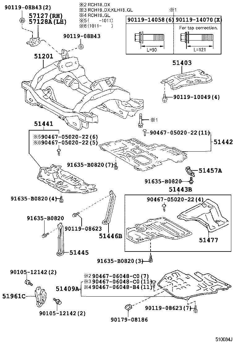 51403-26090 BRACKET SUB-ASSY, ENGINE REAR MOUNTING product image