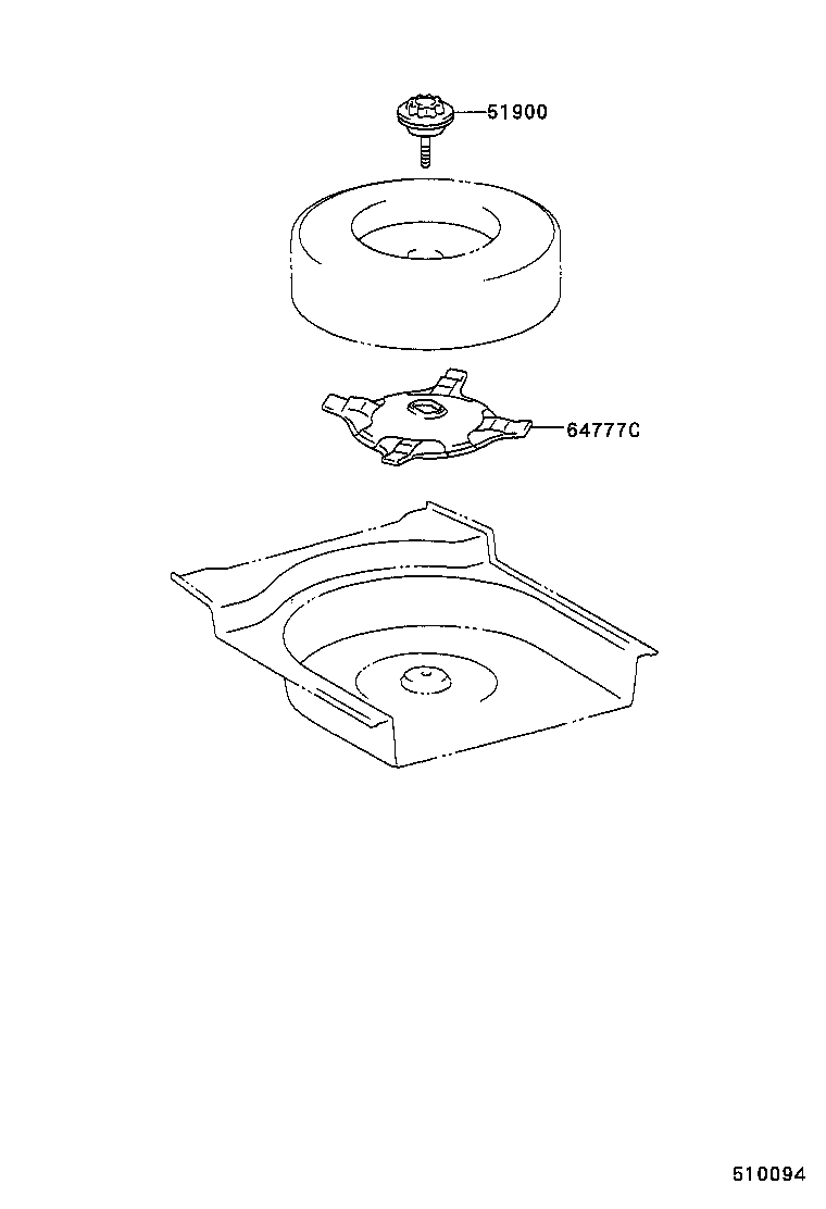51912-40020 BRACKET, SPARE WHEEL product image