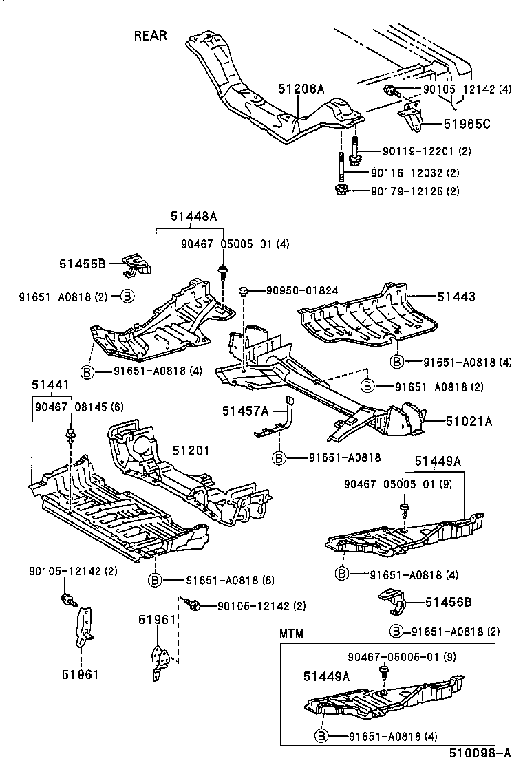 51410-28020 COVER, ENGINE UNDER, NO.1 product image