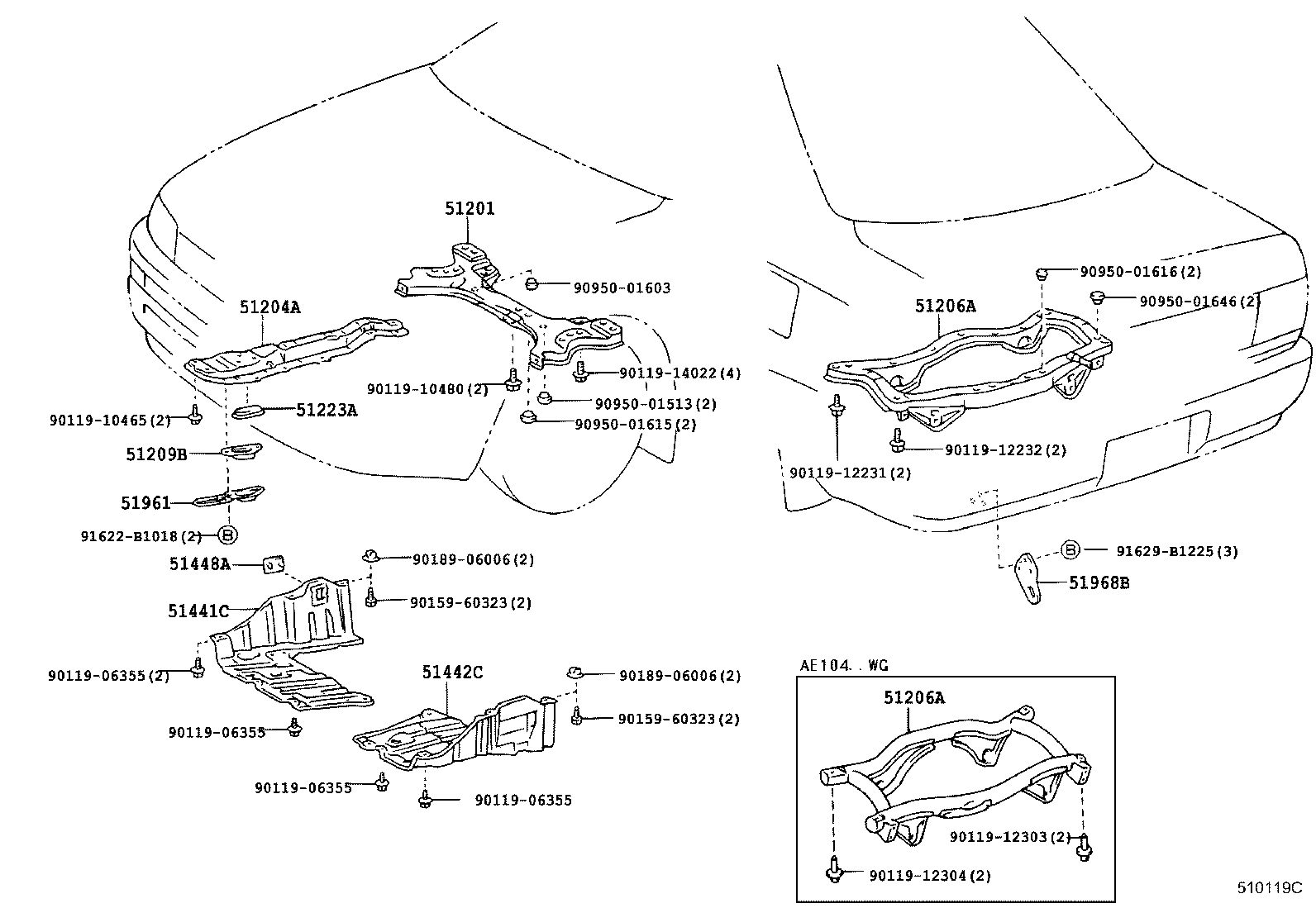 51201-12350 CROSSMEMBER SUB-ASSY, FRONT SUSPENSION product image