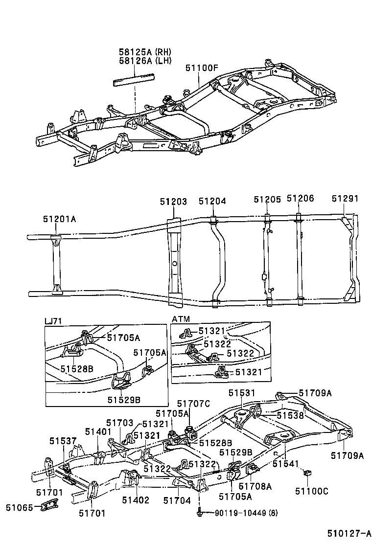 51002-60740 FRAME SUB-ASSY product image