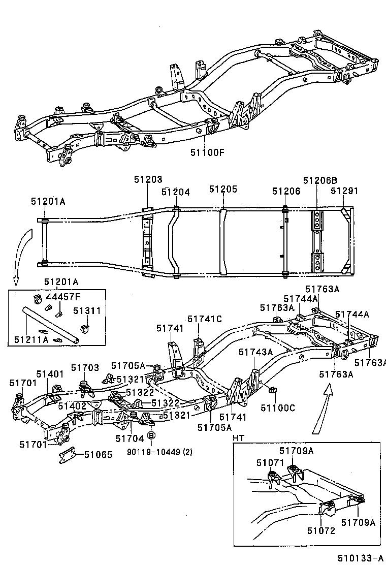 51401-60030 BRACKET SUB-ASSY, ENGINE FRONT MOUNTING, RH product image