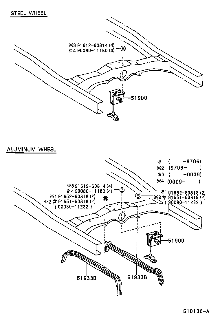 Toyota 51900-04040 CARRIER ASSY, SPARE WHEEL