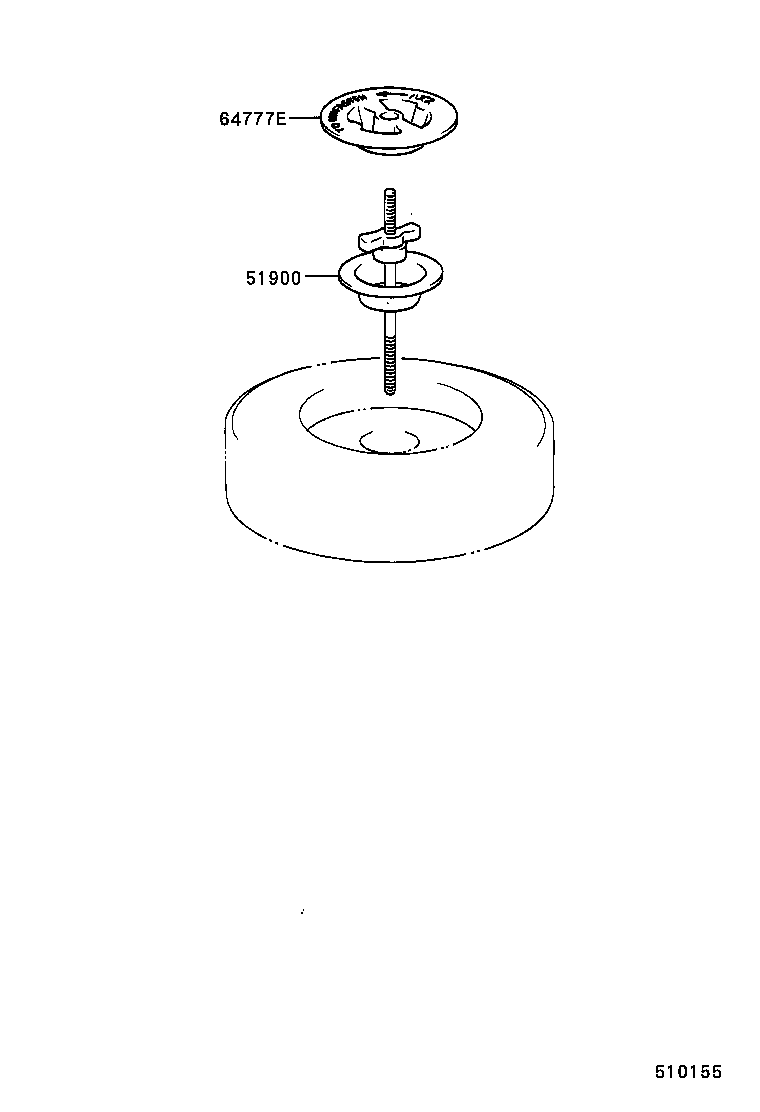 51900-13200 CARRIER ASSY, SPARE WHEEL product image