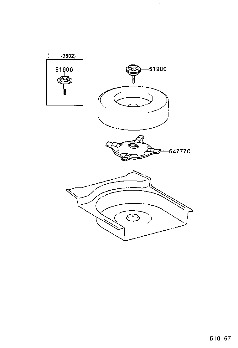51931-32030 CARRIER ASSY, SPARE WHEEL product image