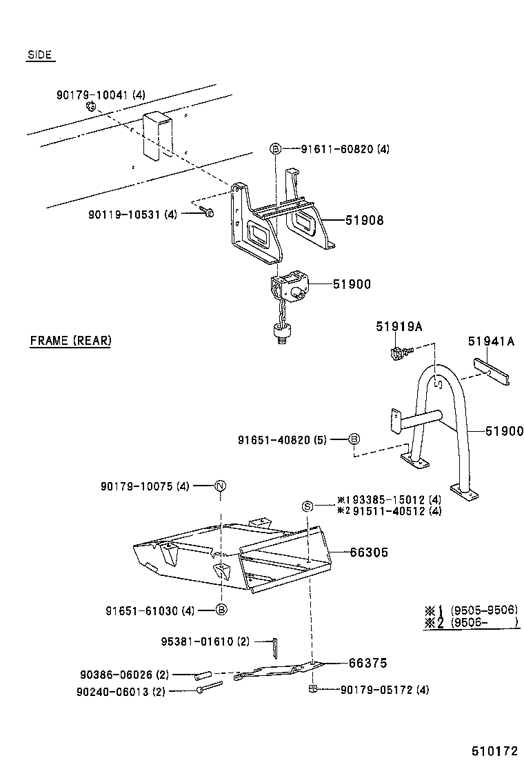 51941-90F00 BRACKET, SPARE WHEEL CARRIER product image