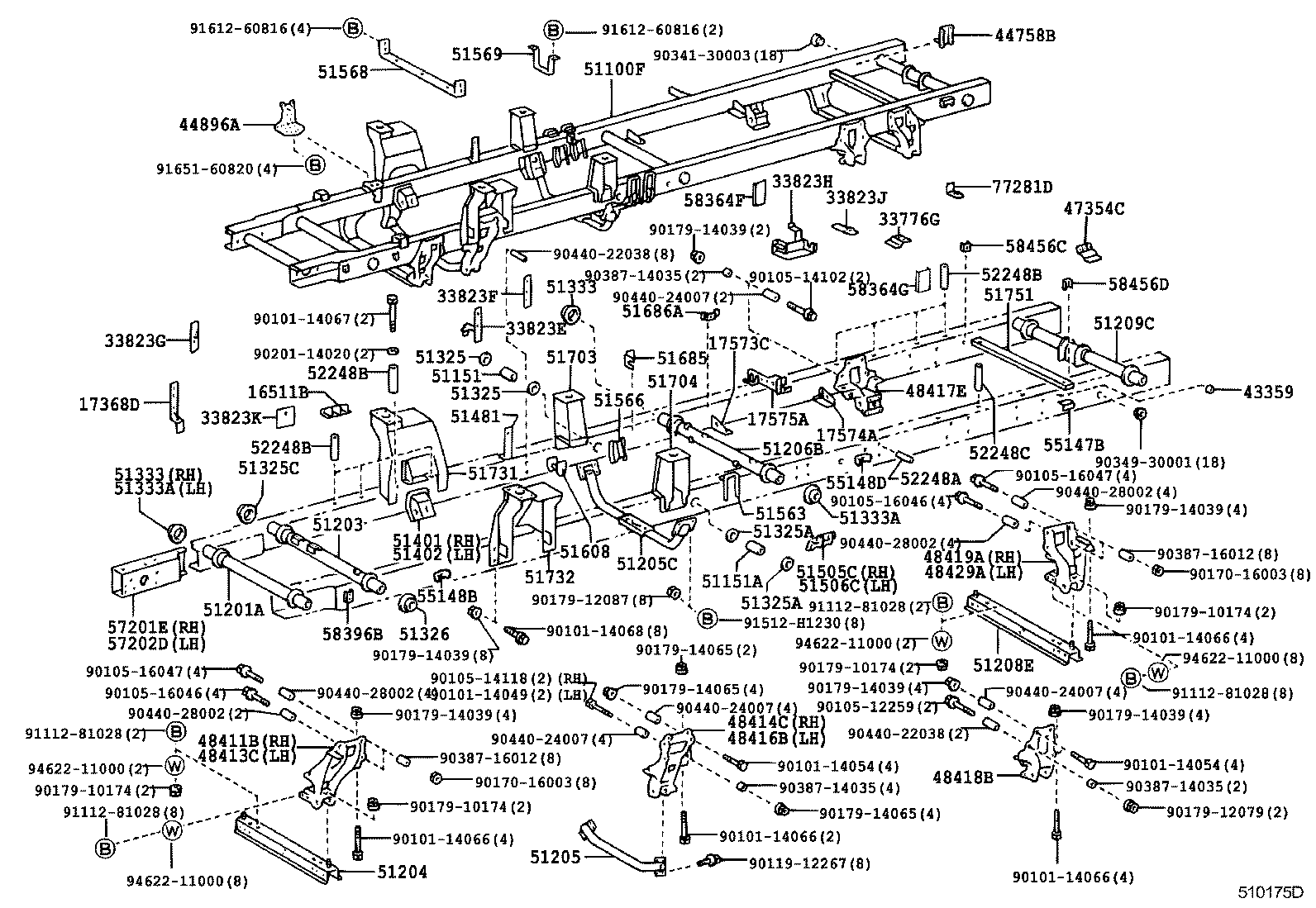 51244-37020 MEMBER SUB-ASSY, ENGINE FRONT MOUNTING product image