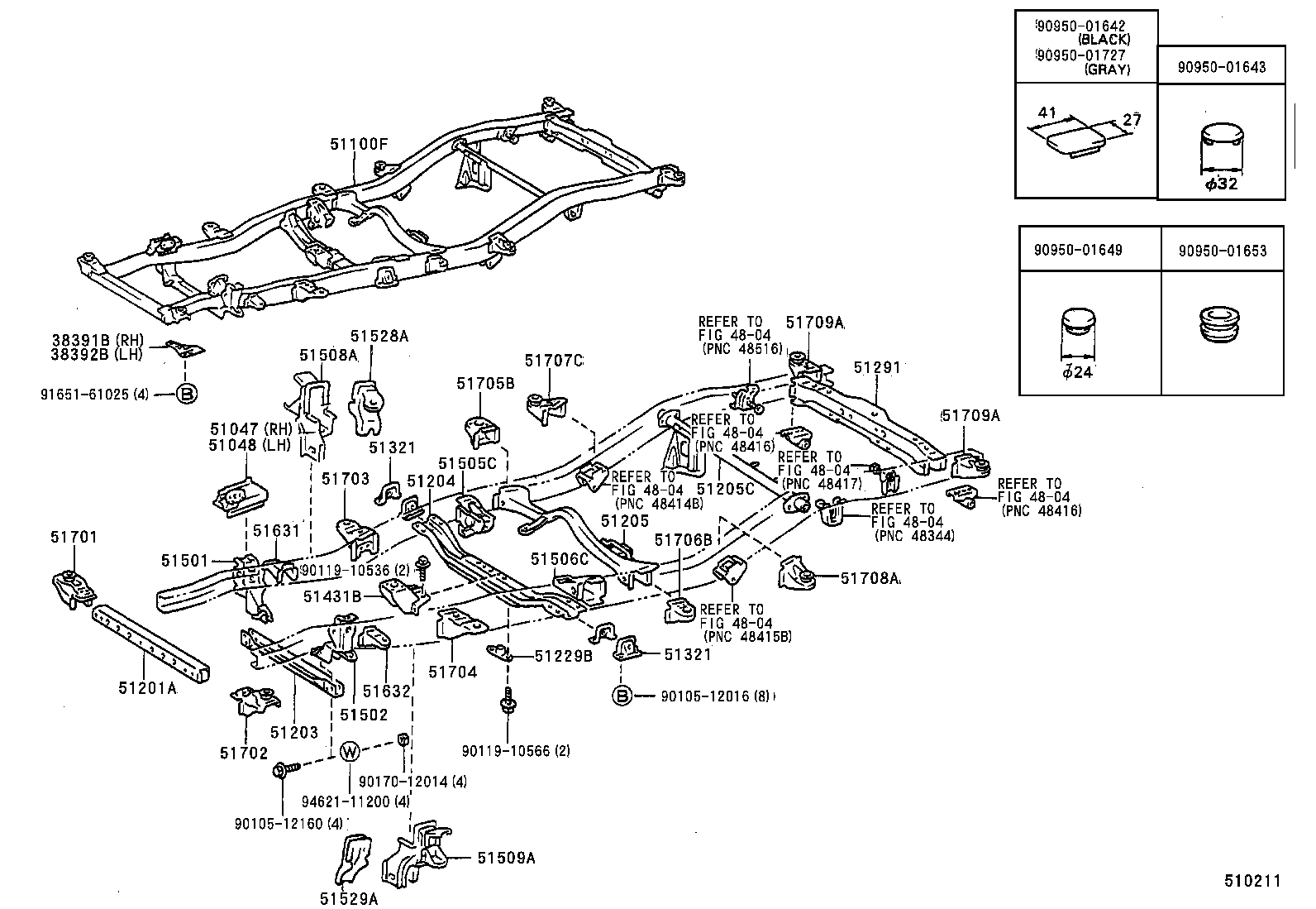 51001-3D690 FRAME SUB-ASSY product image