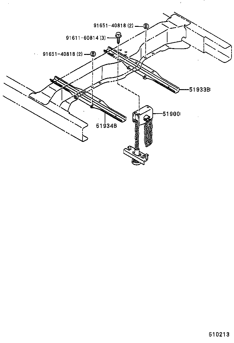 51900-35200 CARRIER ASSY, SPARE WHEEL product image