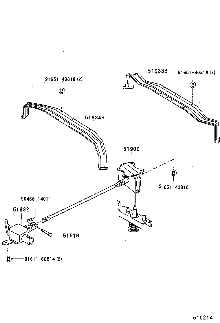 51900-35200 CARRIER ASSY, SPARE WHEEL product image