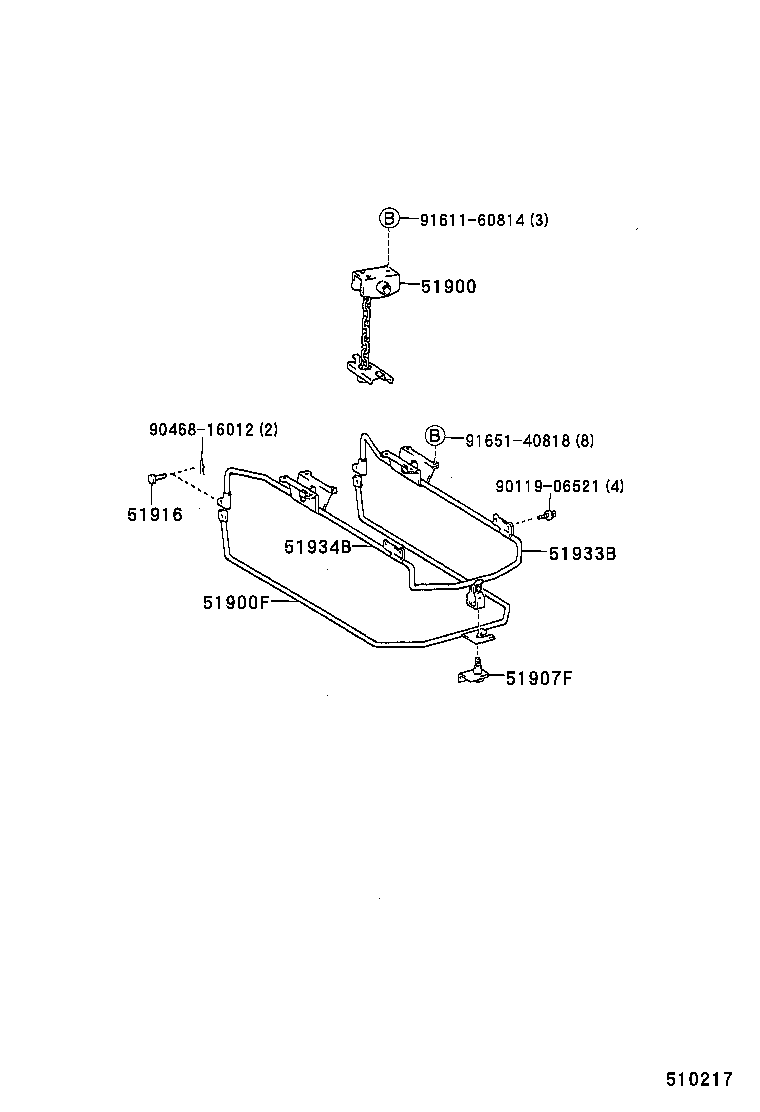 51904-35100 BRACKET SUB-ASSY, SPEARE WHEEL CARRIER product image