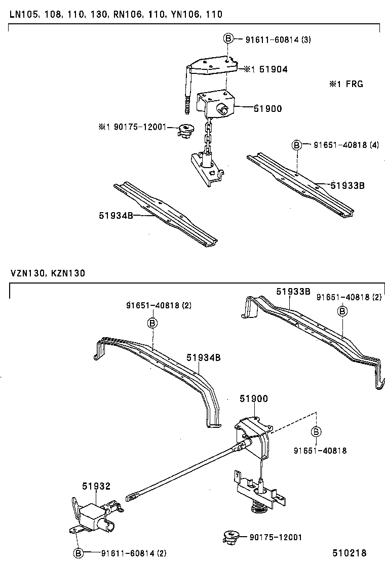 51904-35100 BRACKET SUB-ASSY, SPEARE WHEEL CARRIER product image