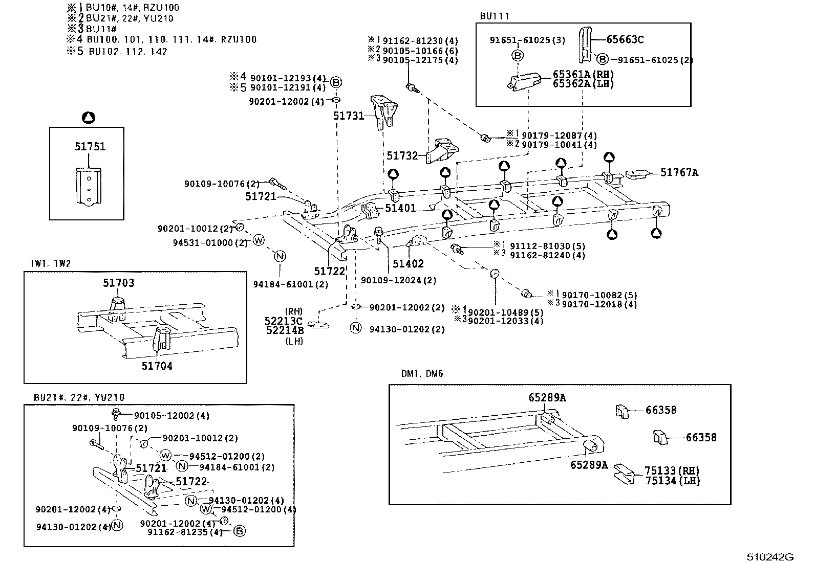 51401-36130 BRACKET SUB-ASSY, ENGINE FRONT MOUNTING, RH product image