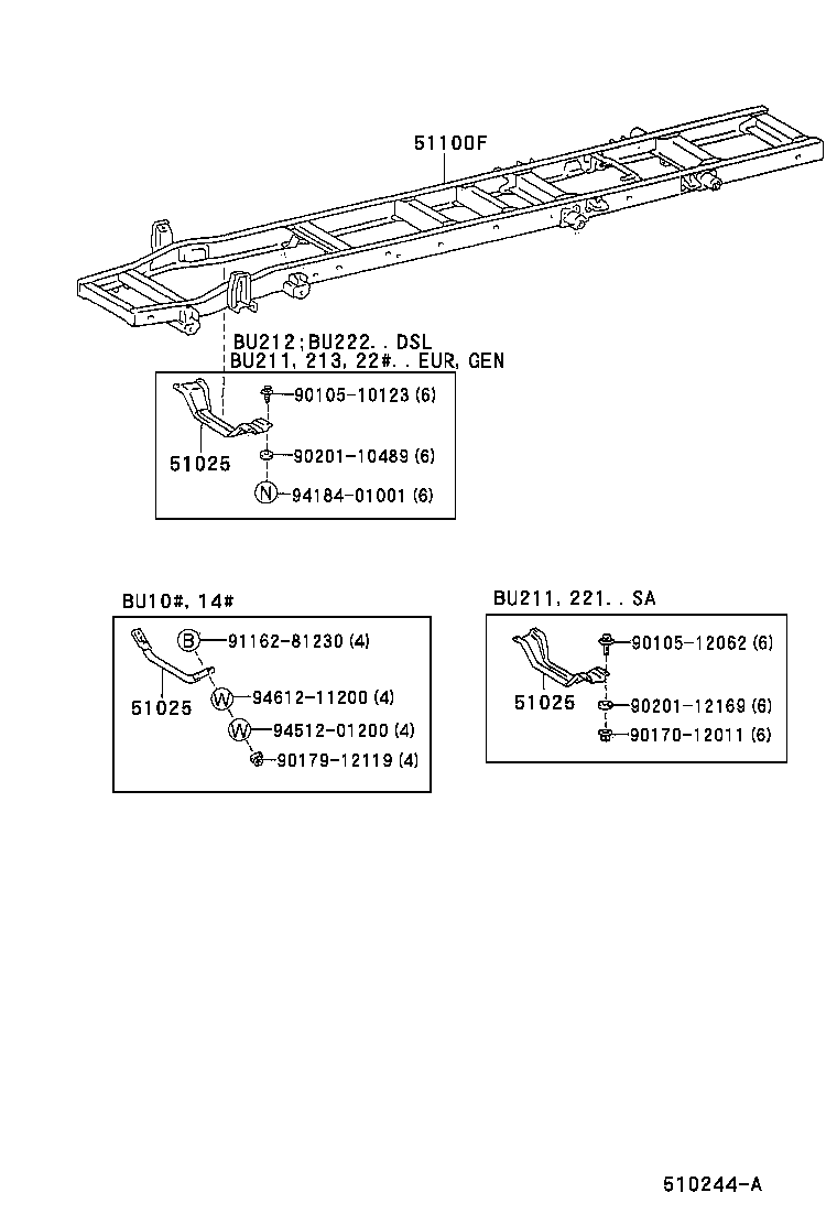 51401-36130 BRACKET SUB-ASSY, ENGINE FRONT MOUNTING, RH product image
