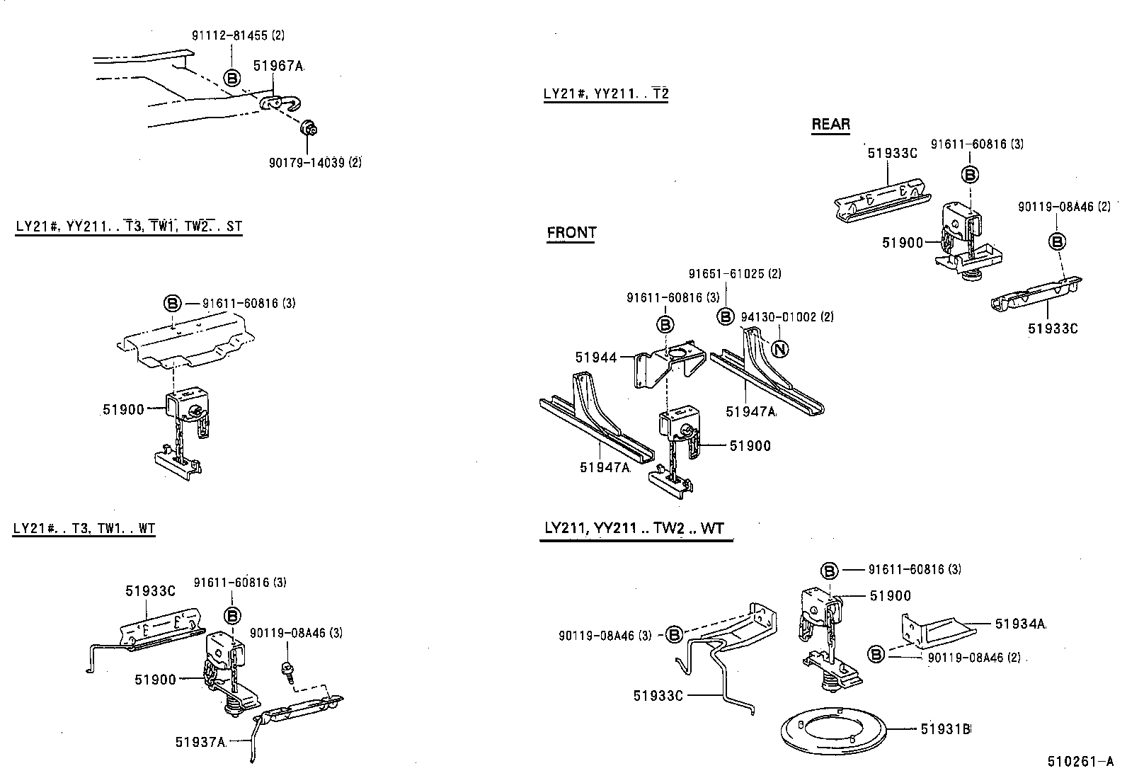 51903-25010 STOPPER, SPARE WHEEL product image