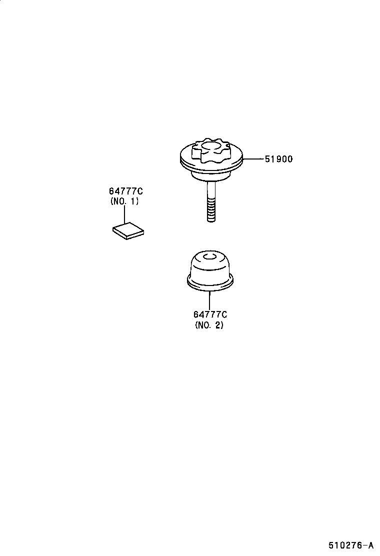 Toyota 64777-30060 CUSHION, SPARE WHEEL