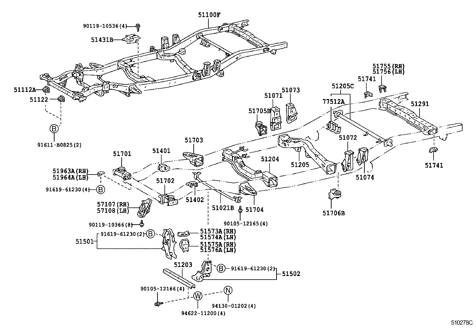 51001-3G010 FRAME SUB-ASSY product image