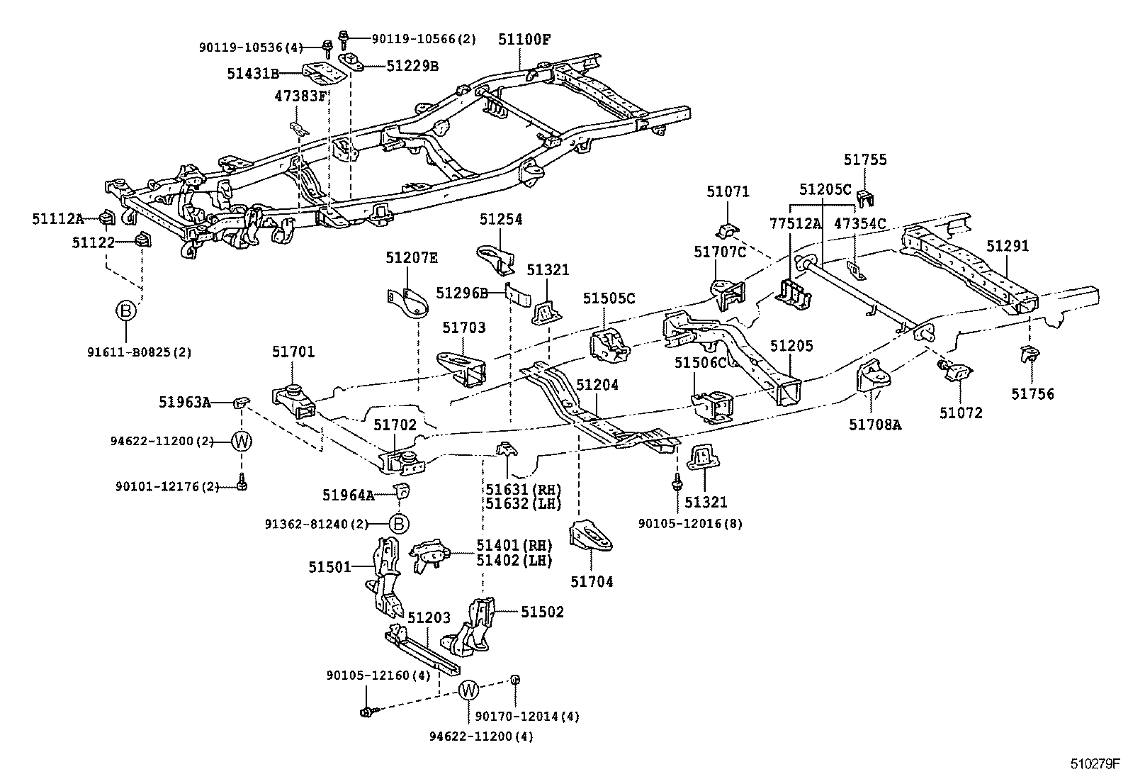 51001-3G010 FRAME SUB-ASSY product image
