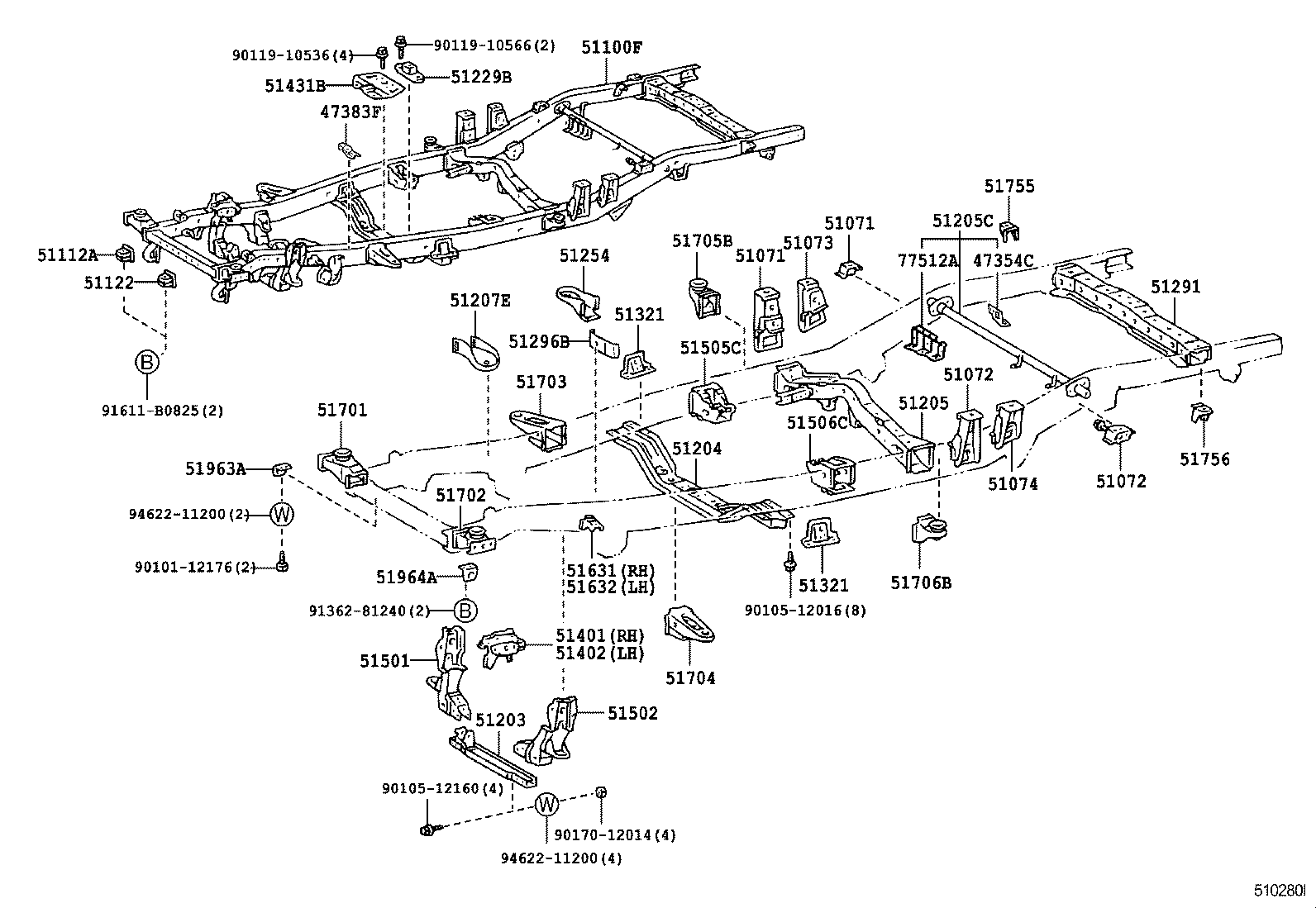 51001-3G010 FRAME SUB-ASSY product image