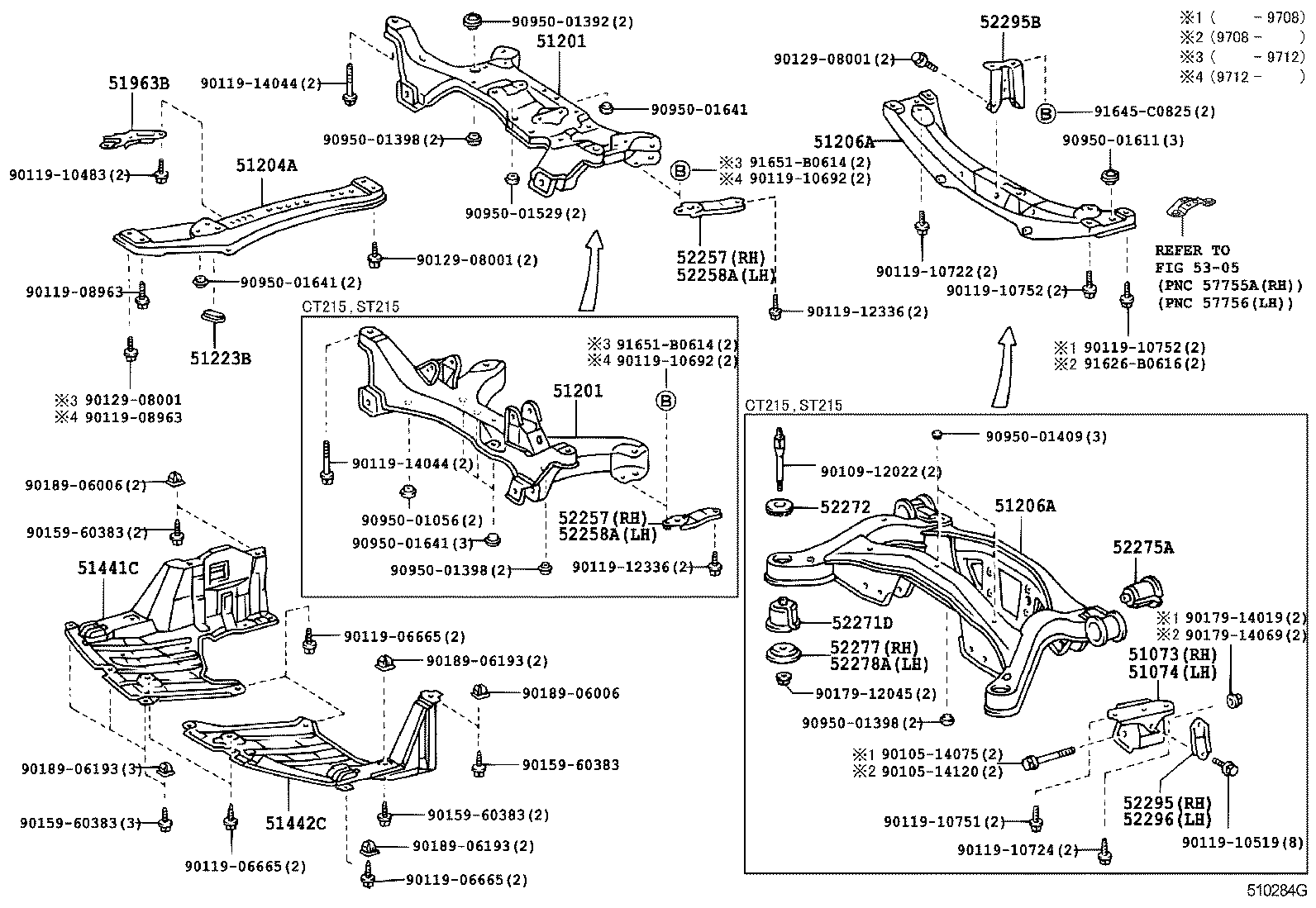 52258-21020 BRACE, FRONT SUSPENSION MEMBER, REAR LH product image