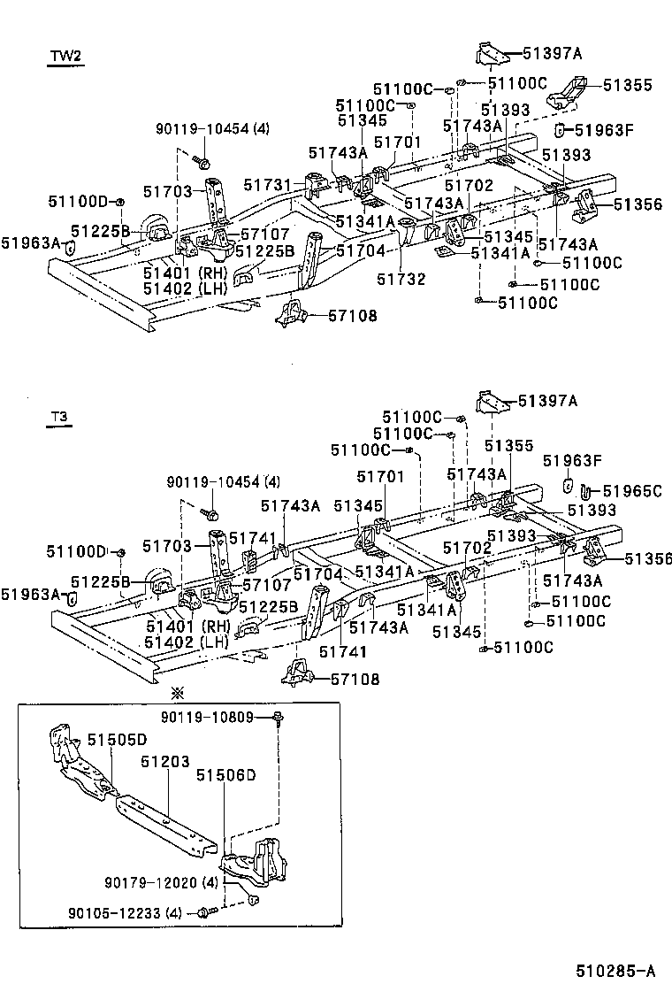 51001-26423 FRAME SUB-ASSY product image