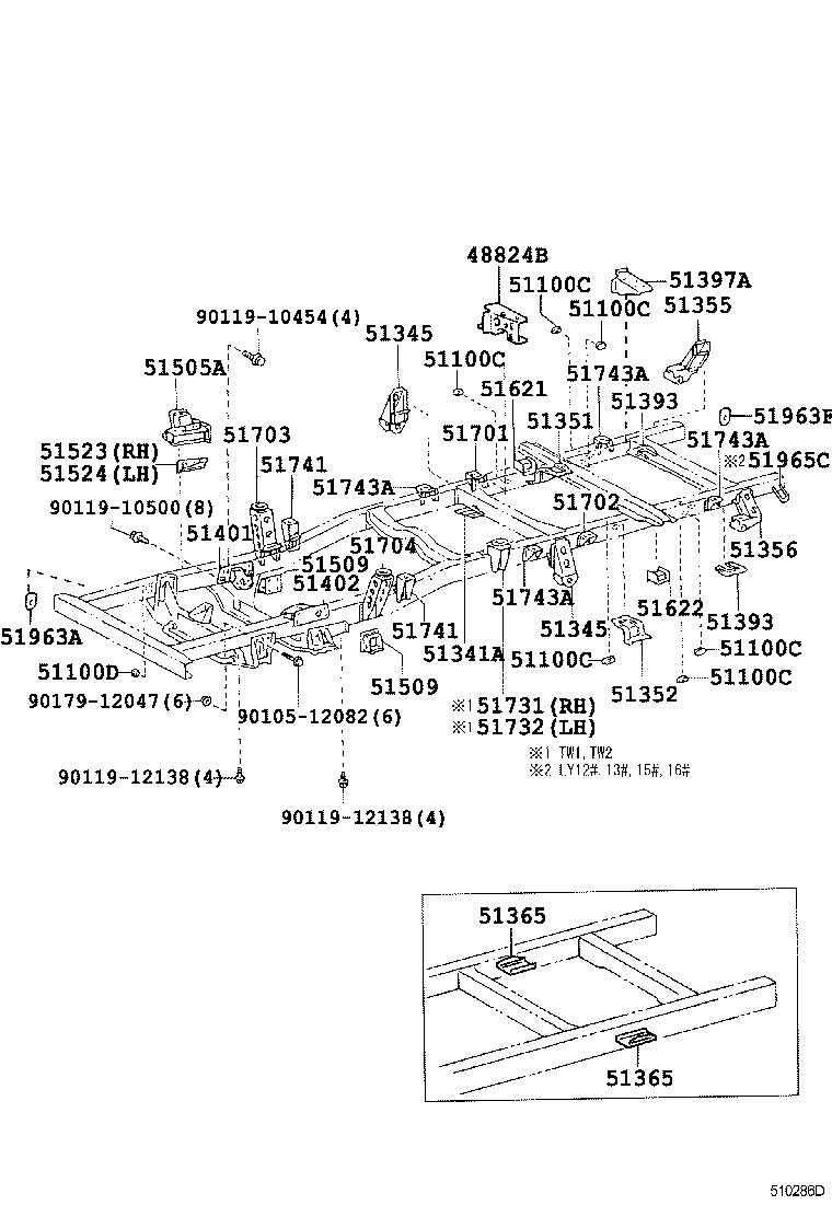 51401-25160 BRACKET SUB-ASSY, ENGINE FRONT MOUNTING, RH product image