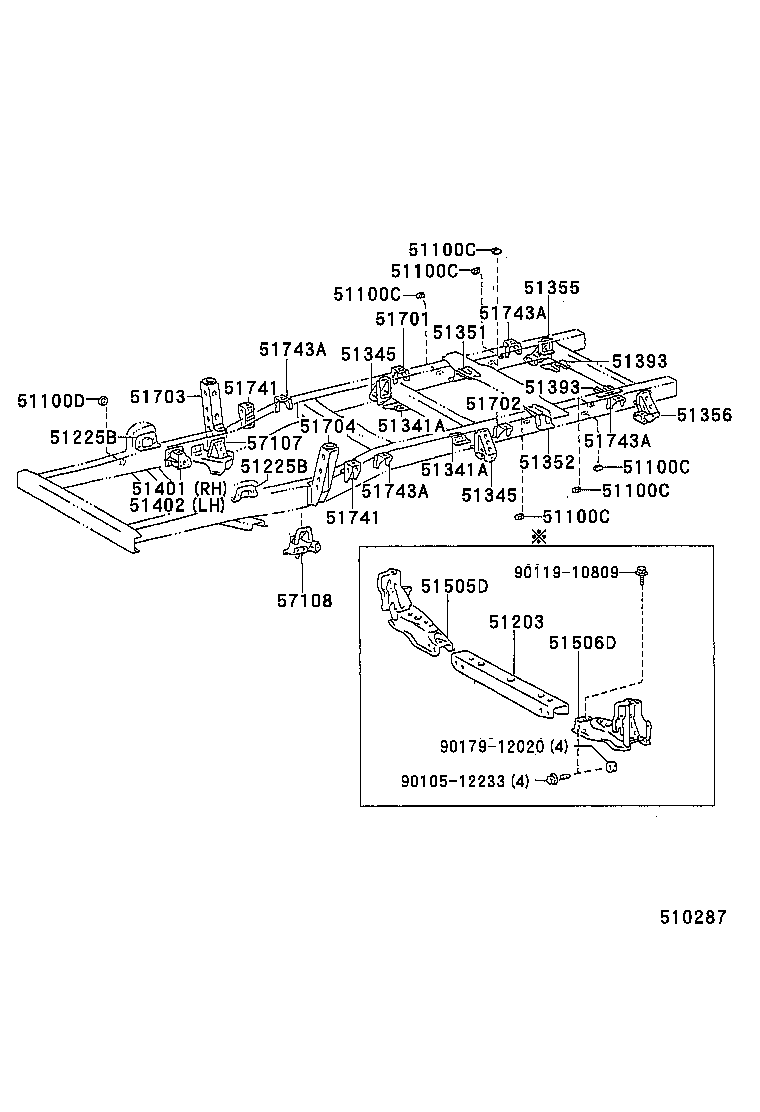 51001-26423 FRAME SUB-ASSY product image
