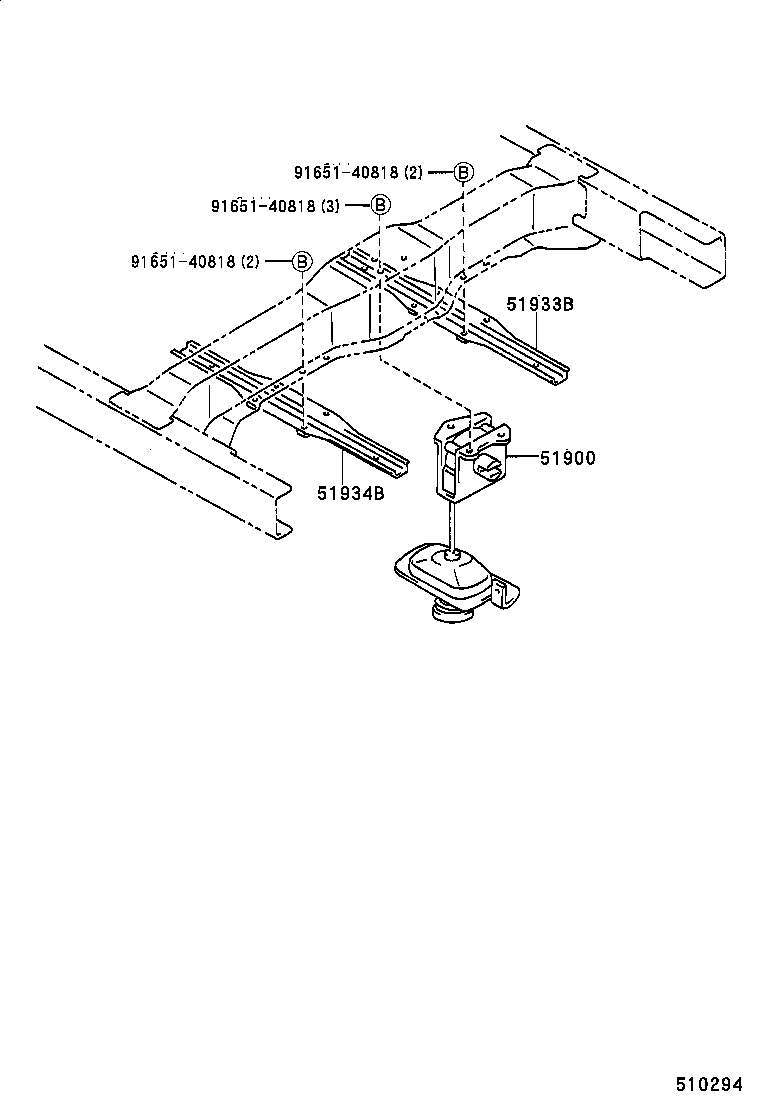 51900-35331 CARRIER ASSY, SPARE WHEEL product image