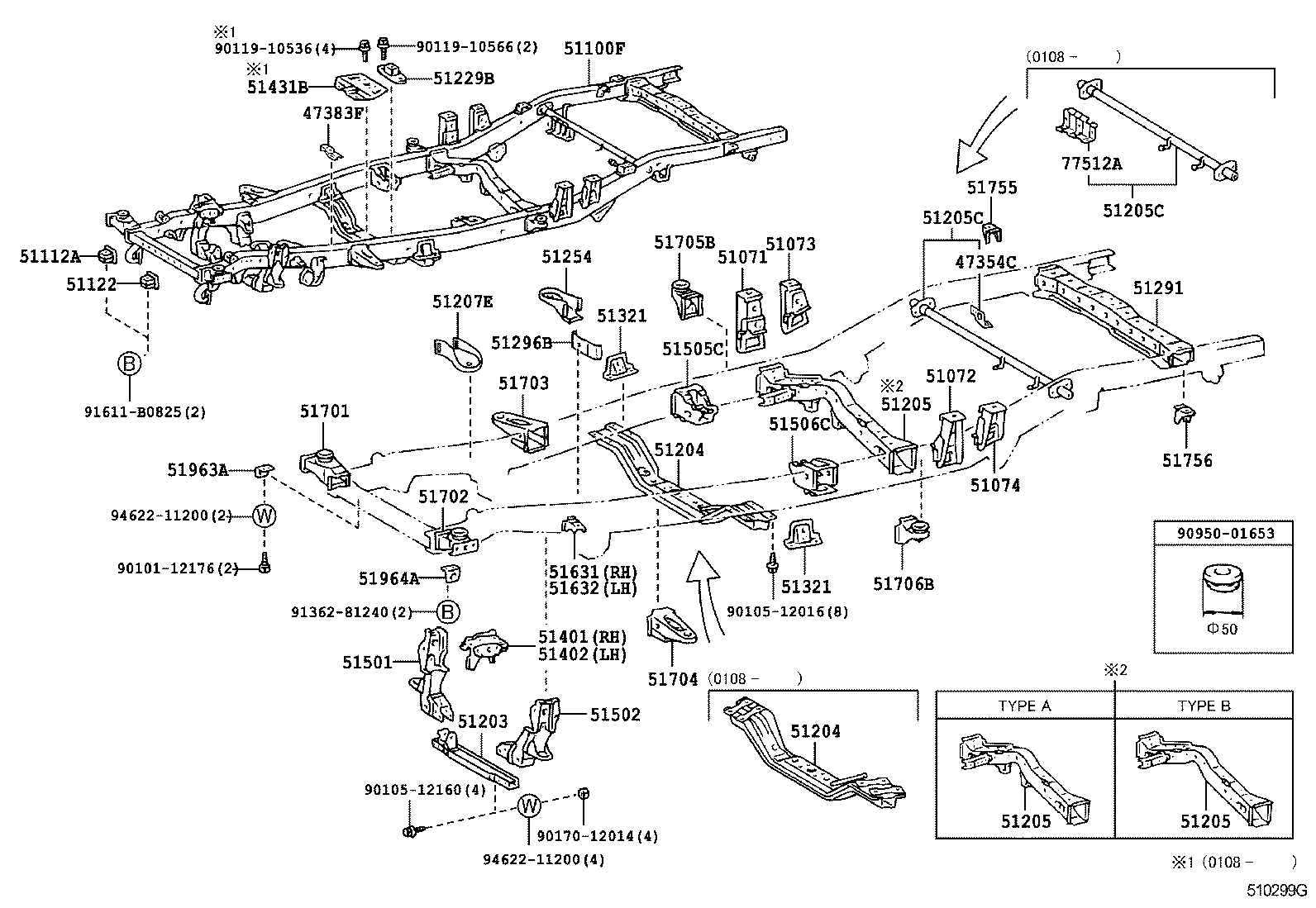 51047-35090 BRACKET SUB-ASSY, ENGINE FRONT MOUNTING, RH product image
