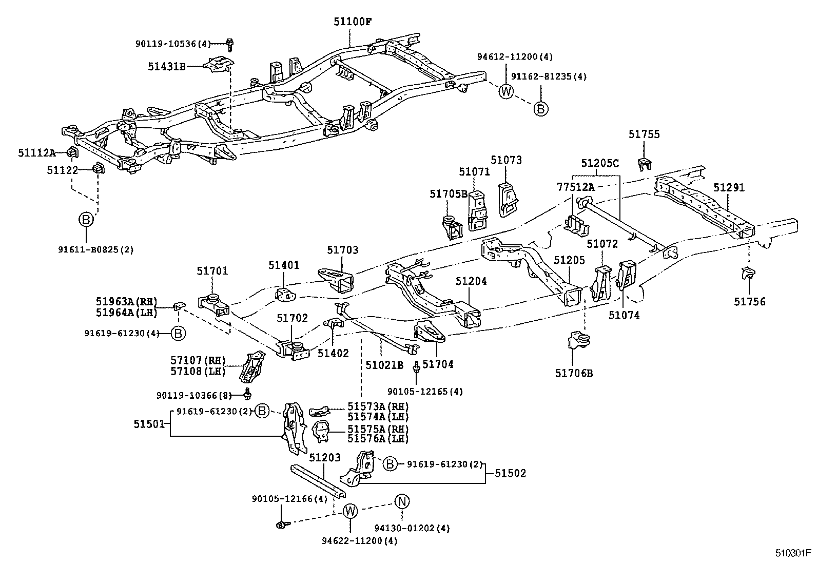 51001-3G050 FRAME SUB-ASSY product image