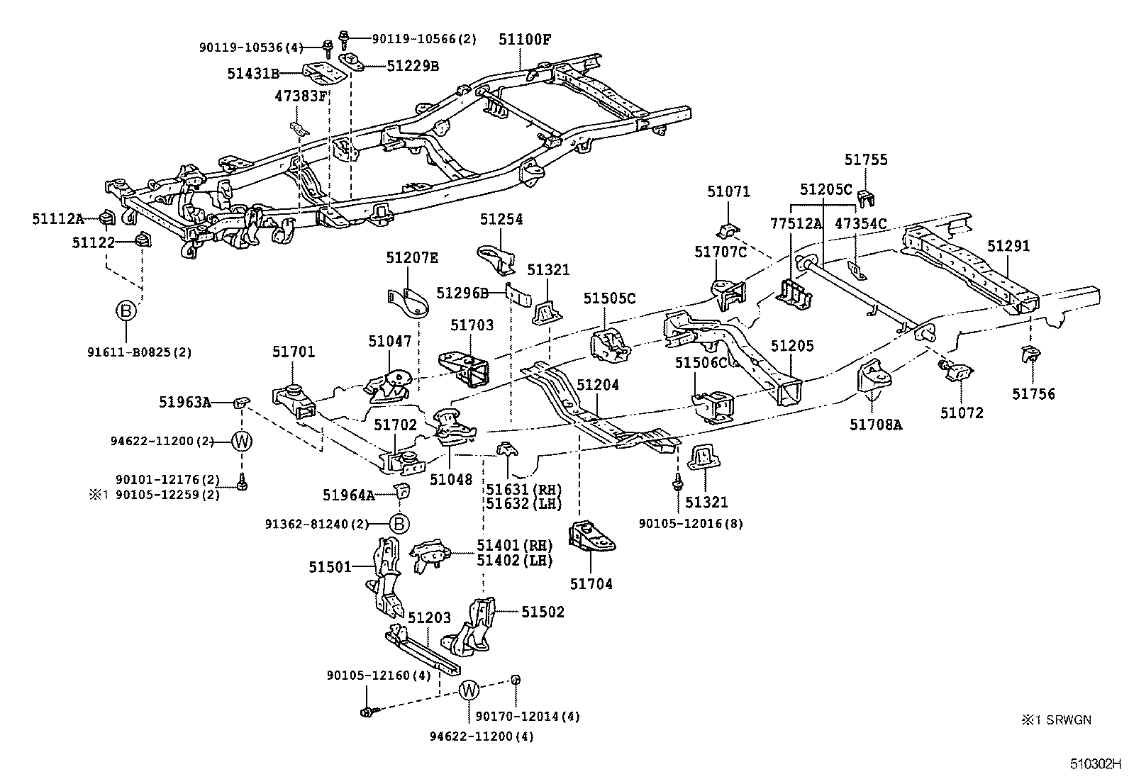 51001-3G050 FRAME SUB-ASSY product image