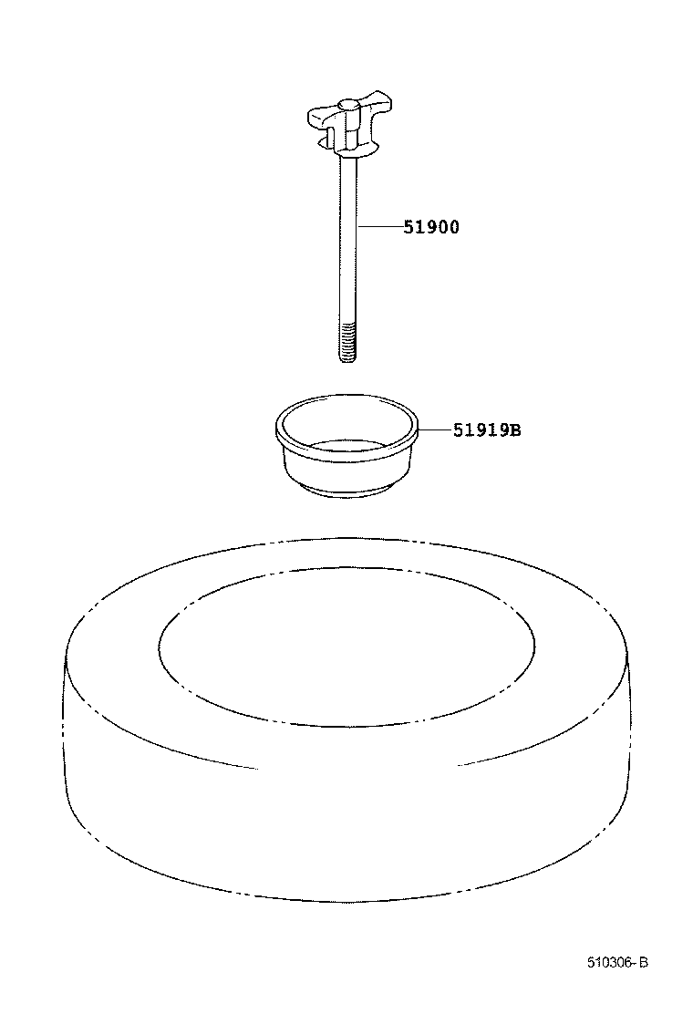 51900-20280 CARRIER ASSY, SPARE WHEEL product image