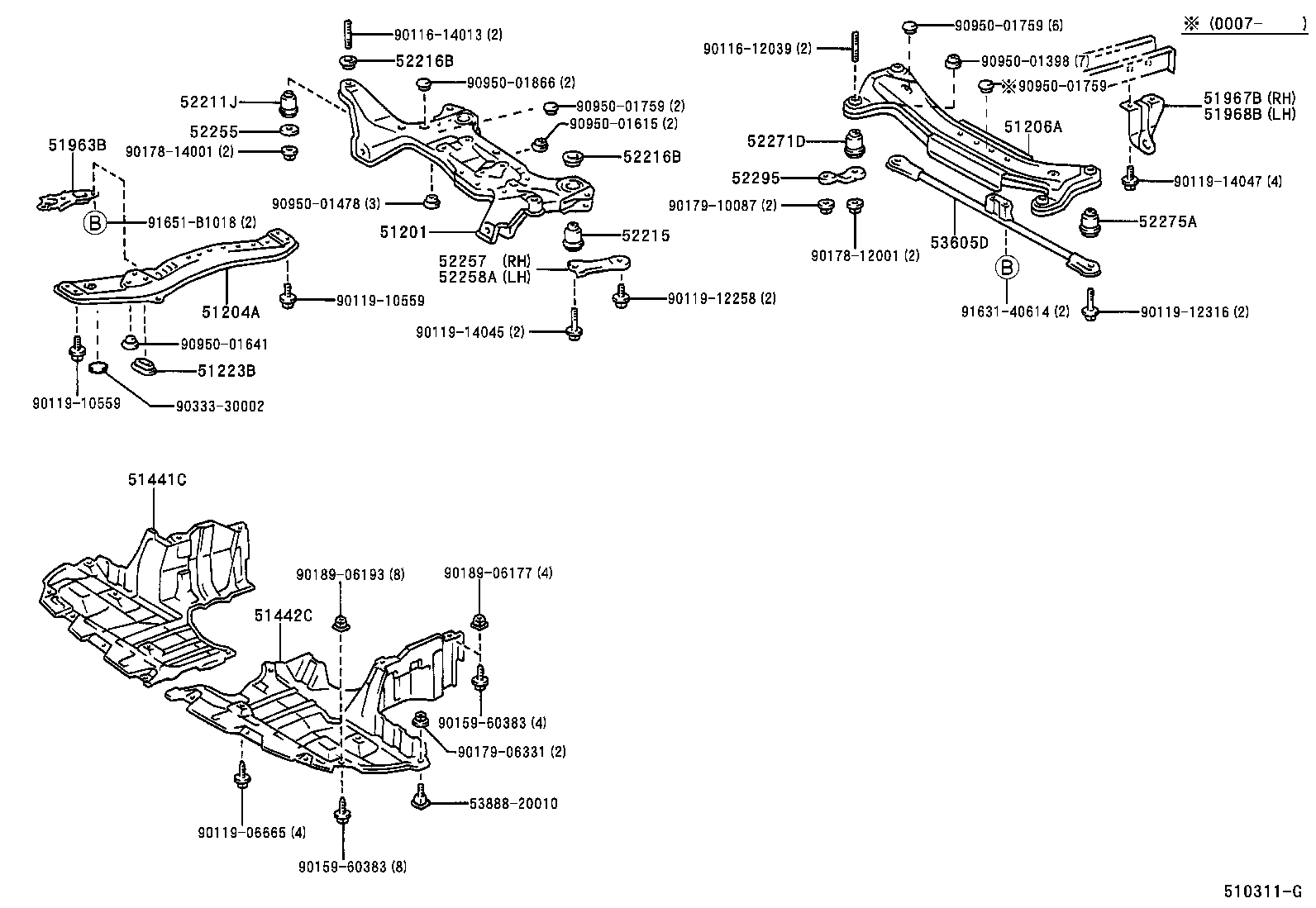51963-20130 HOOK, TRANSPORT, FRONT RH product image