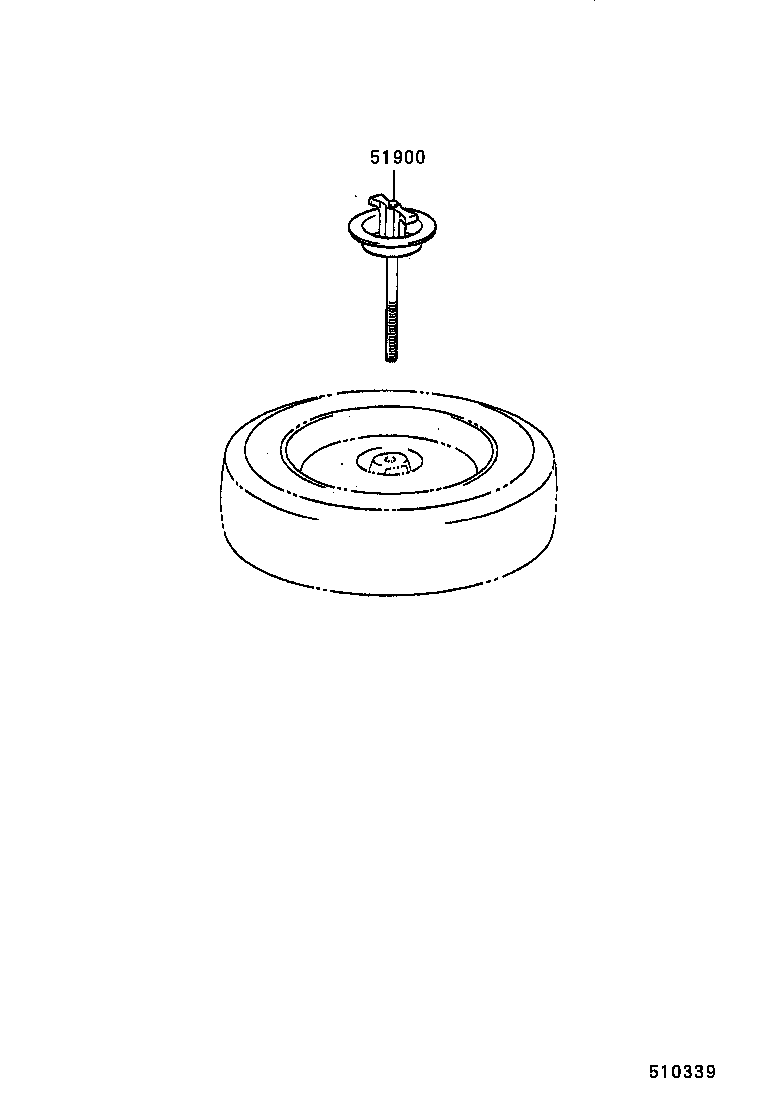 51900-47010 CARRIER ASSY, SPARE WHEEL product image