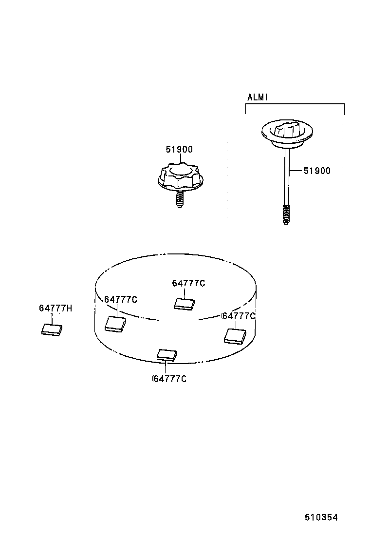51900-24040 CARRIER ASSY, SPARE WHEEL product image