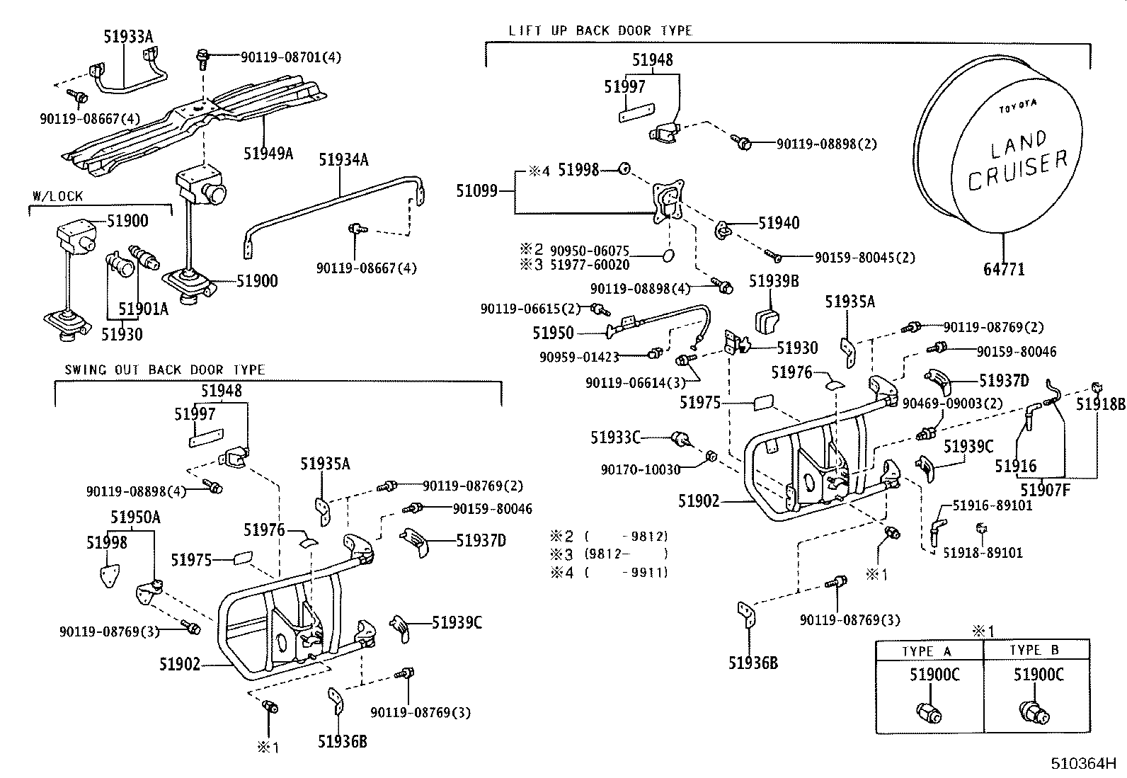 51998-60020 PAD, SPARE WHEEL BRACKET product image