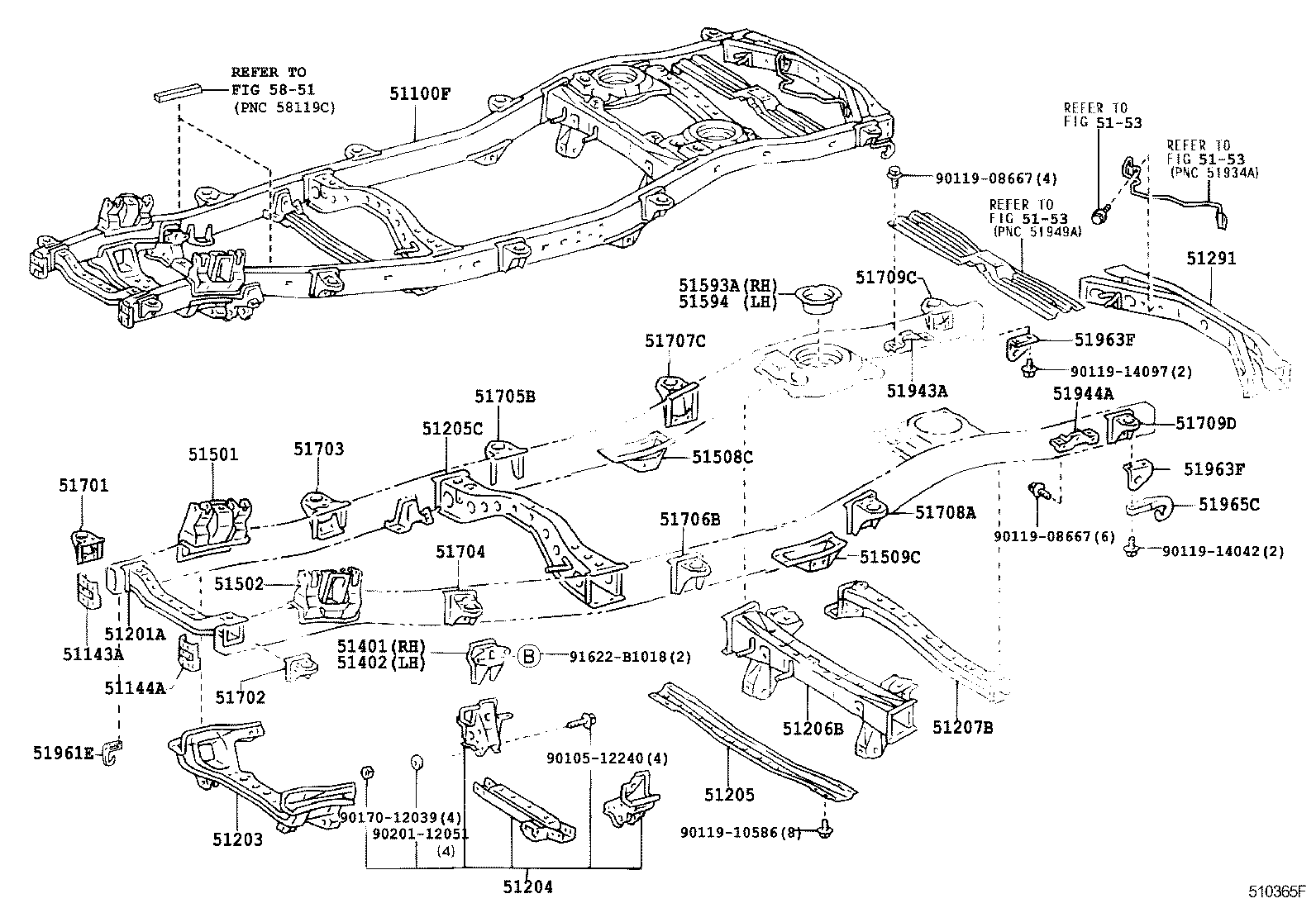 51421-60190 BRACKET SUB-ASSY, ENGINE FRONT MOUNTING, RH product image