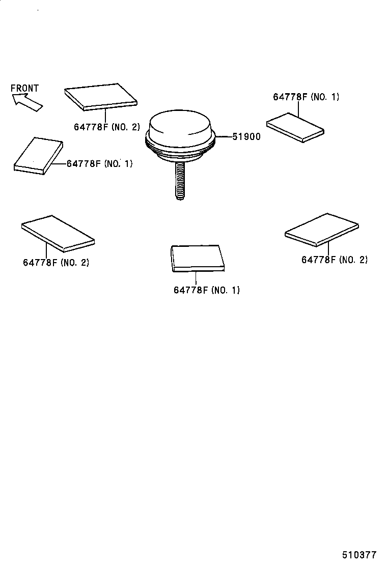 64778-48010 PROTECTOR, SPARE WHEEL product image