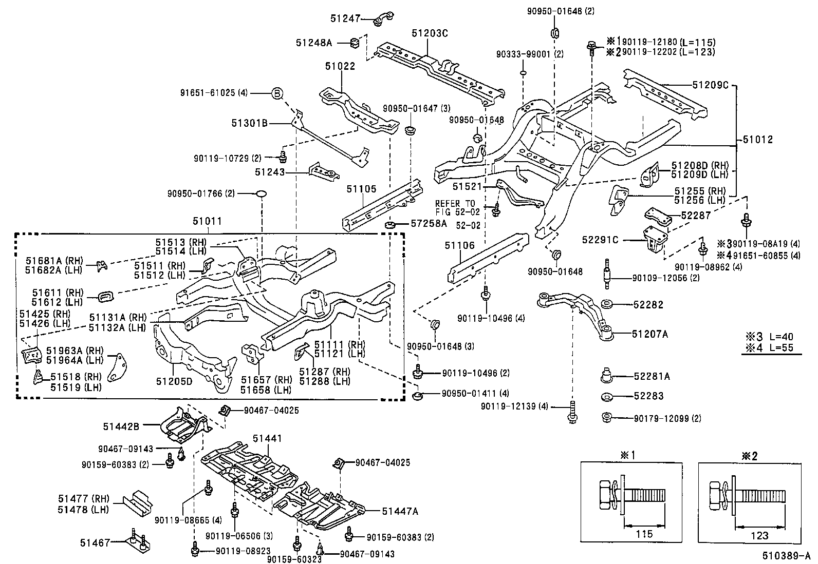 51207-30071 CROSSMEMBER SUB-ASSY, FRAME, REAR product image