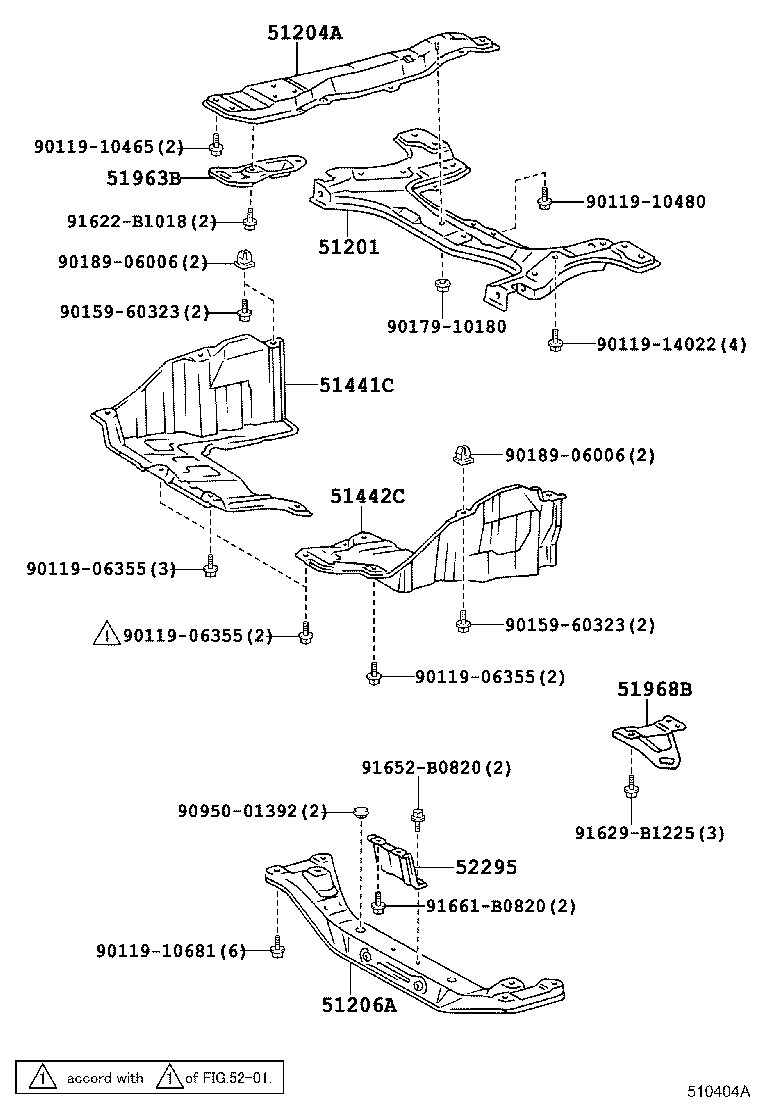 51968-13020 HOOK, TRANSPORT, REAR LH product image