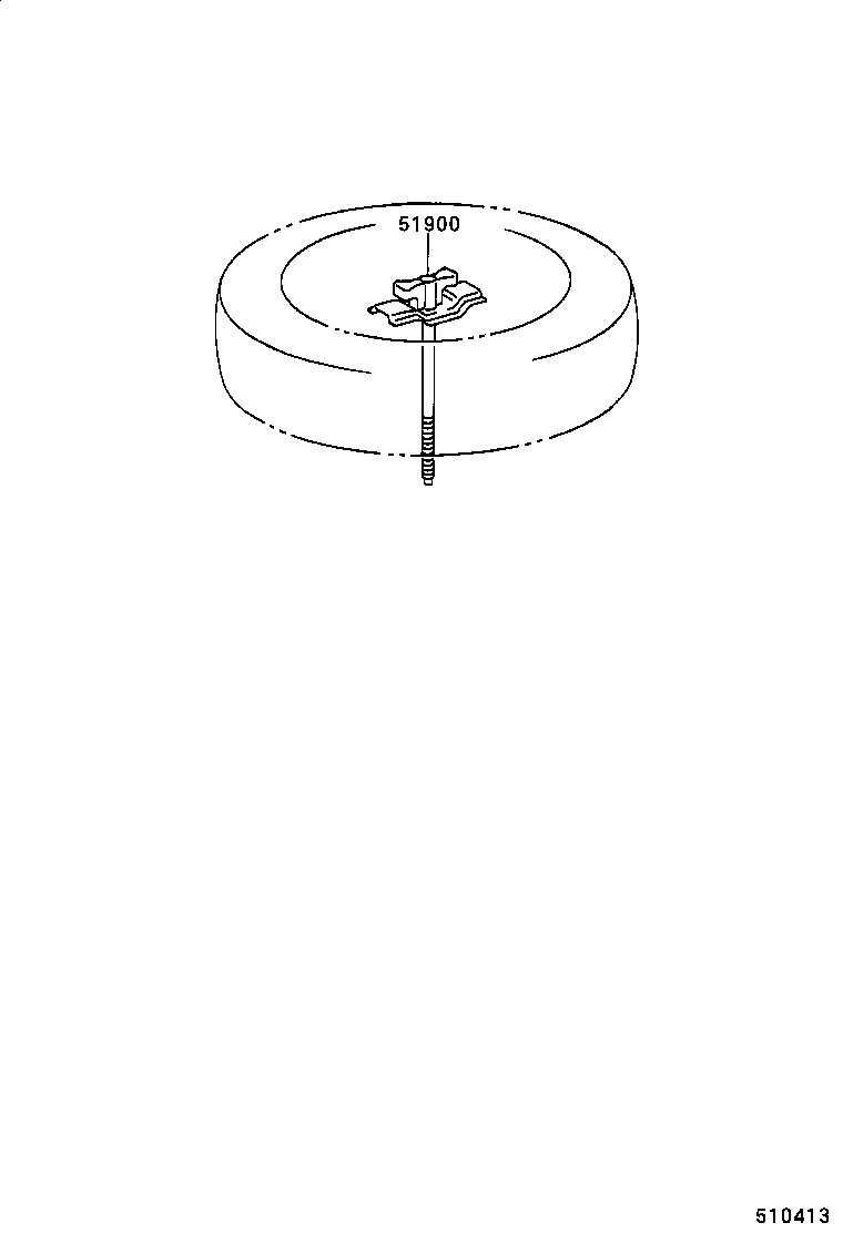 51903-44040 CARRIER ASSY, SPARE WHEEL product image