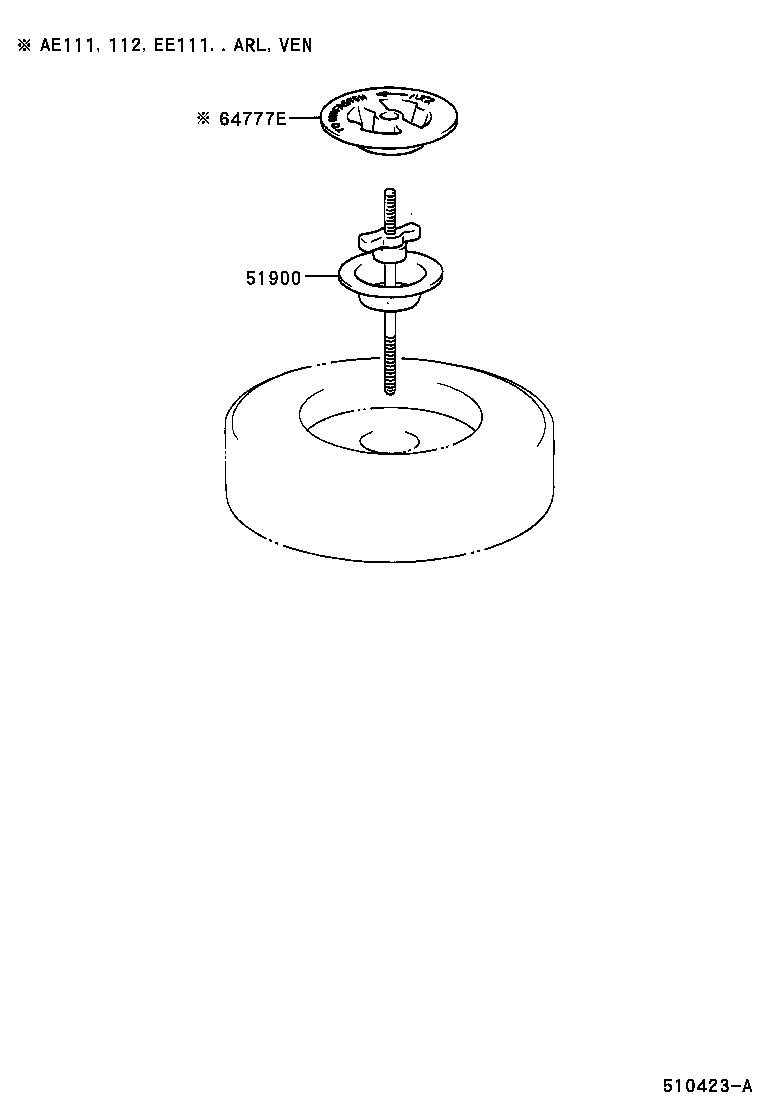51900-12090 CARRIER ASSY, SPARE WHEEL product image