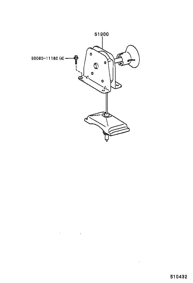 51900-0C010 CARRIER ASSY, SPARE WHEEL product image