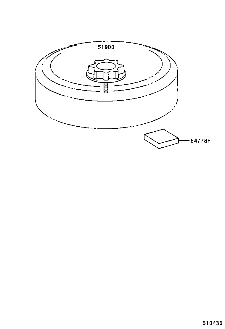 51900-10040 CARRIER ASSY, SPARE WHEEL product image